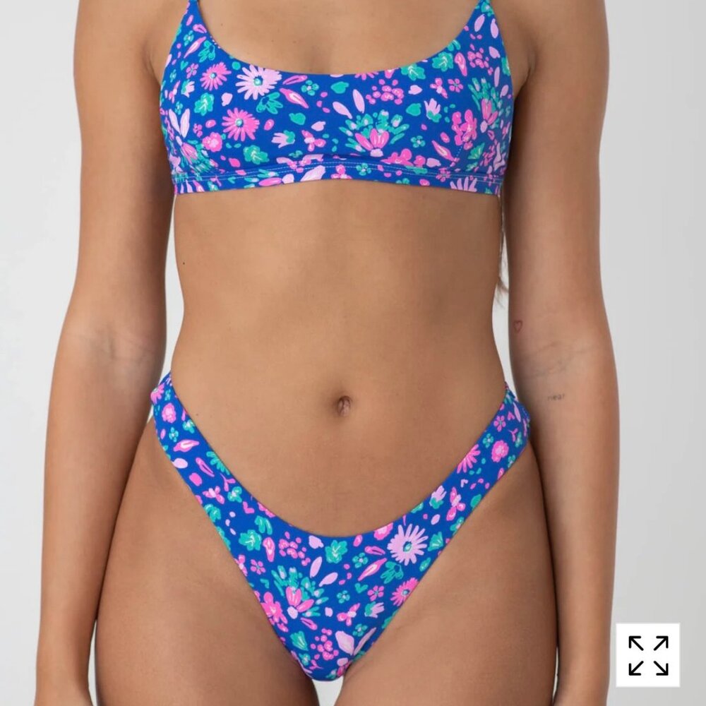 Bright Swimwear Bali Bottom in Sky Purple, size small